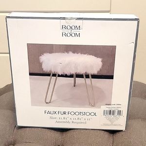 COPY - Faux Fur Footstool NIB